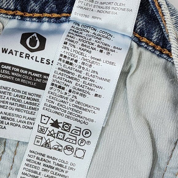 NWT Levi's 512 Slim Taper Jeans Paint Splatter Blue Mens 32x32 - Picture 7 of 7